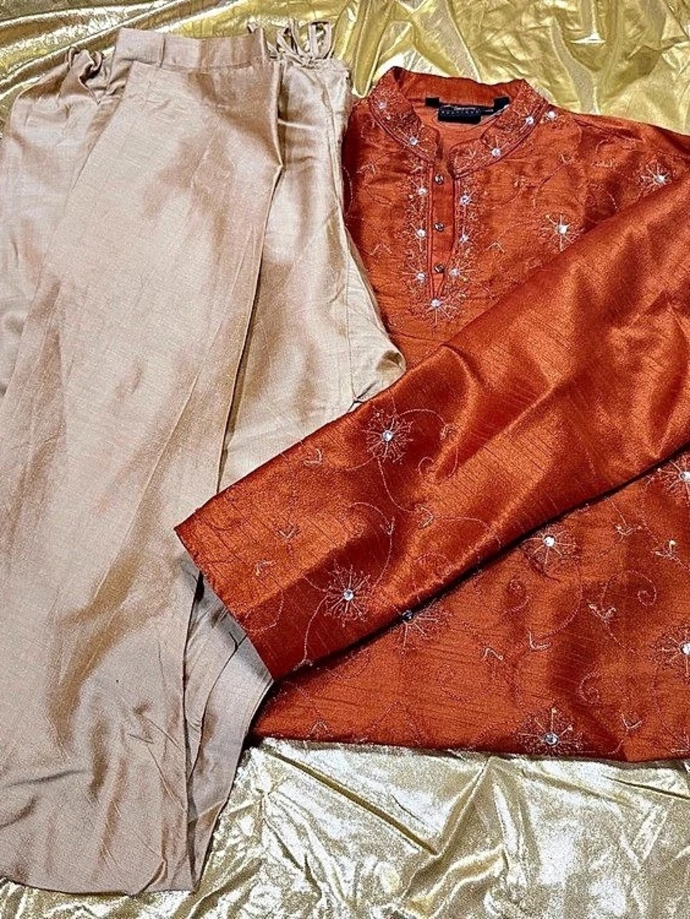 Disney Studios Costume Dept Kurta Set in Orange & Beige Size 36